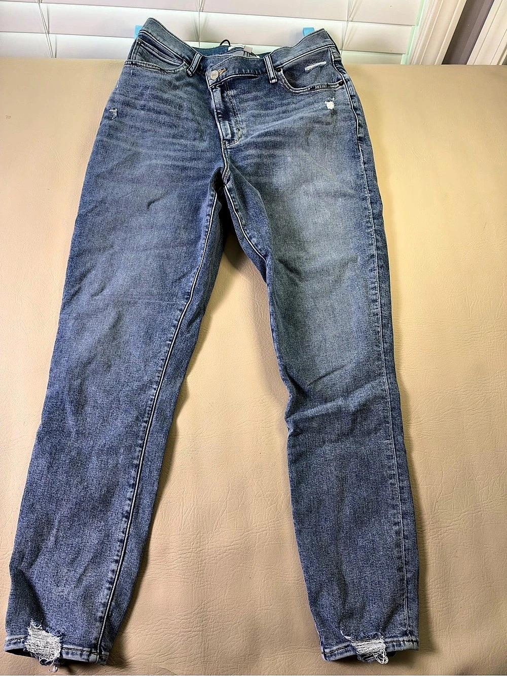 Abercrombie & Fitch High Rise Crossover Waistband the super skinny ankle 12 L